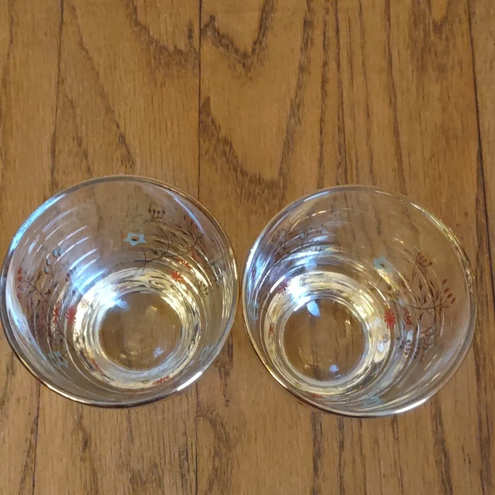 Vintage Floral (2) Barware Glasses - Picture 2 of 3